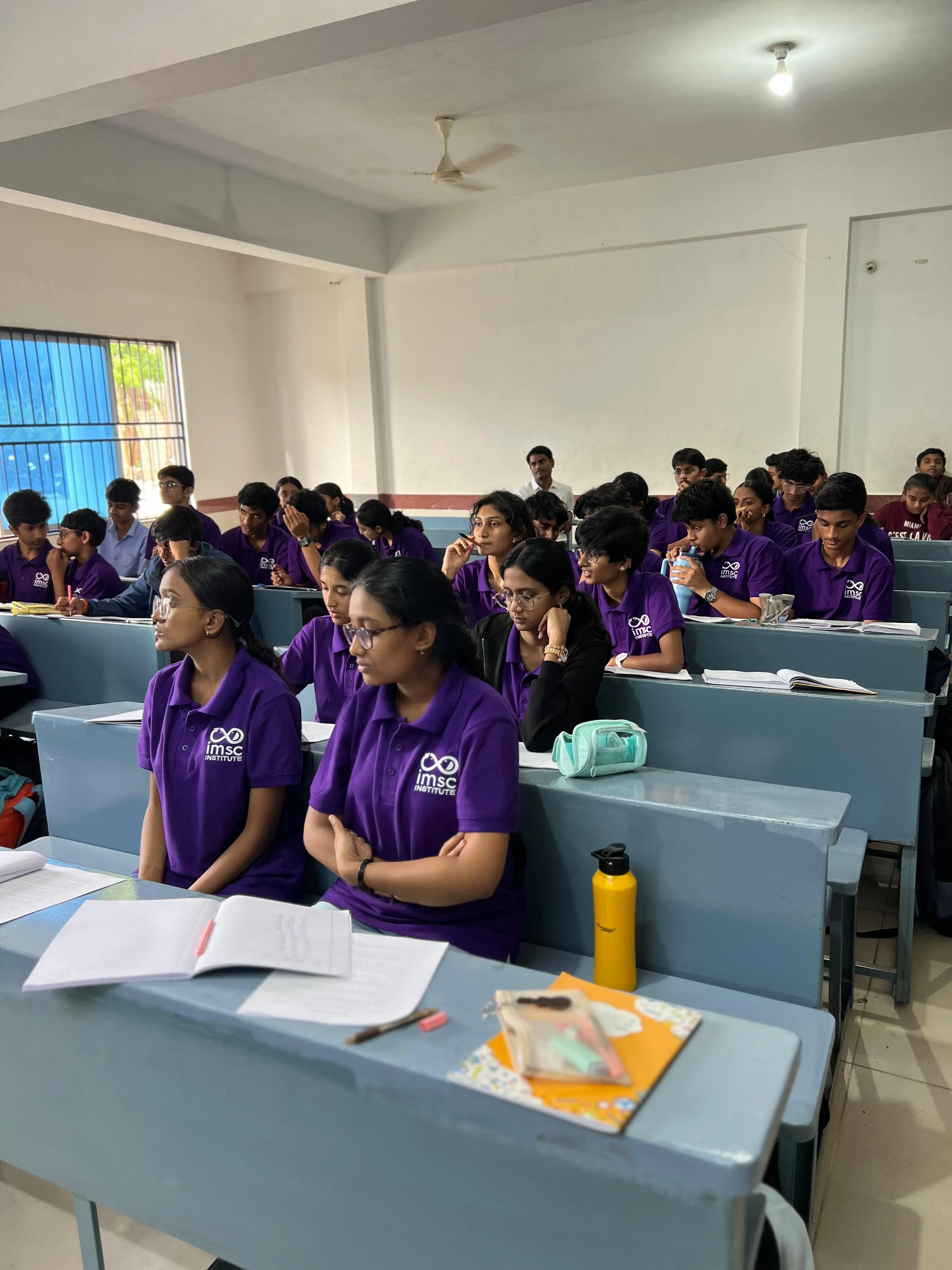 Students in IMSC uniform during class